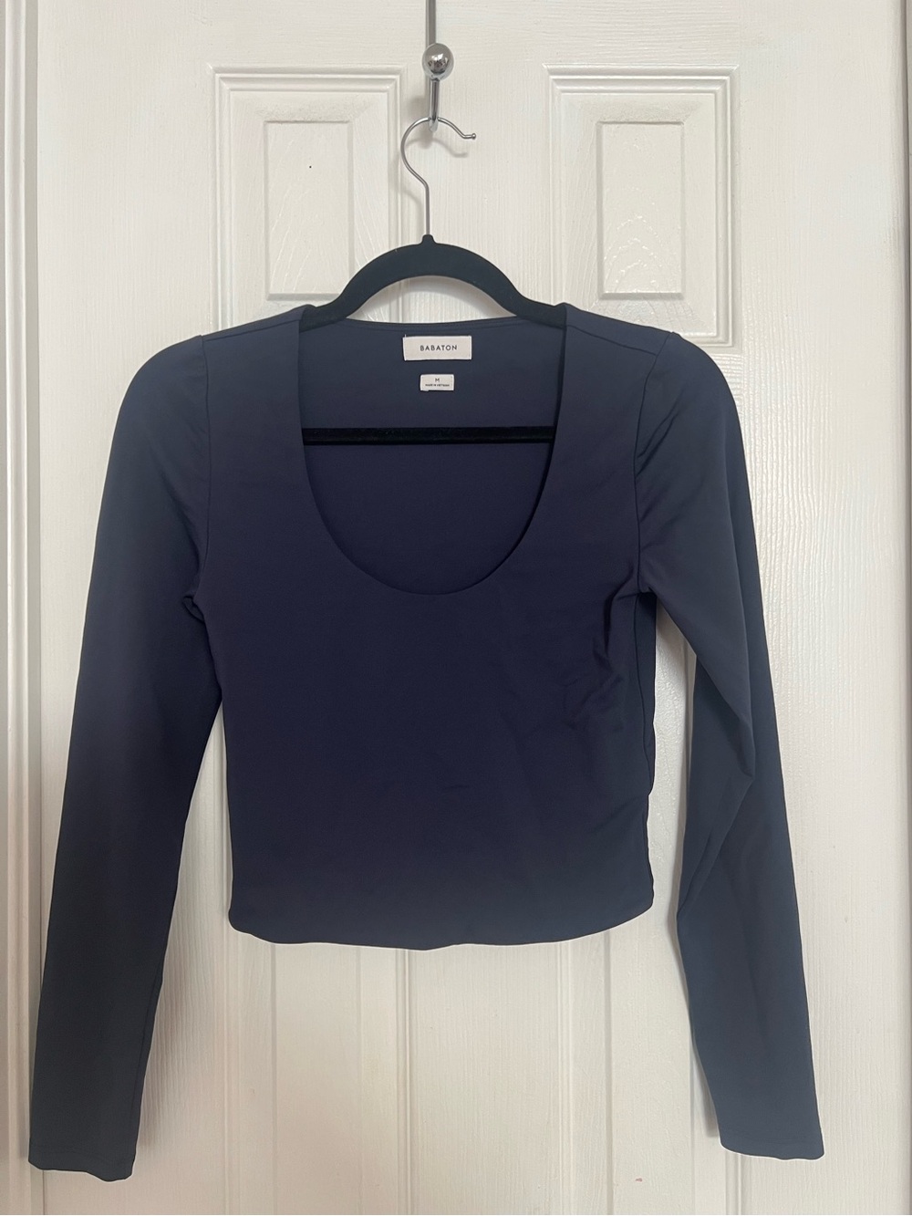 Aritzia Babaton Contour Cropped Scoopneck Longsleeve